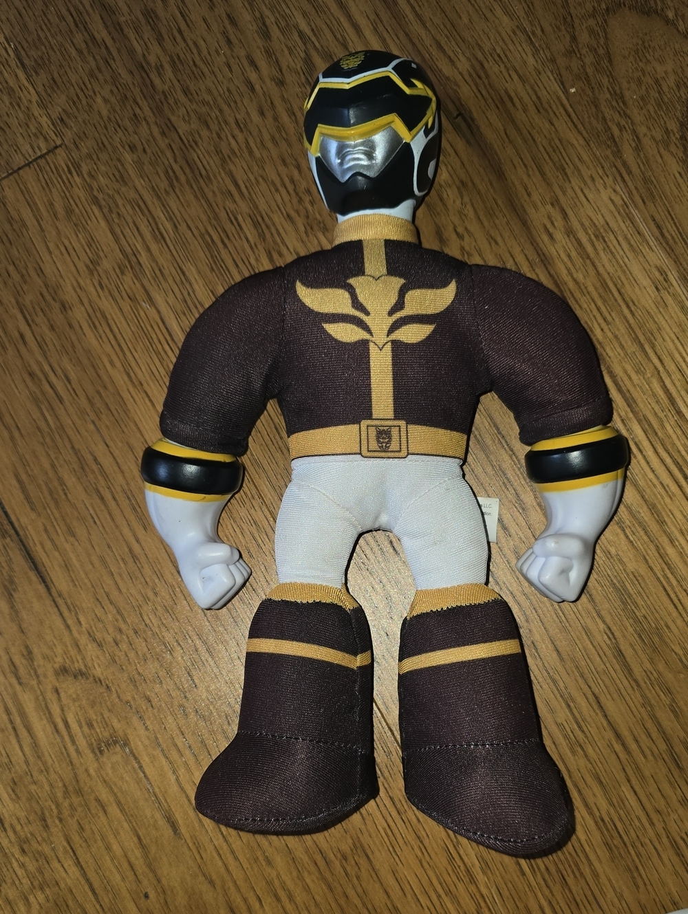 Black & Gold Kids Power Hero Costume Plush Figure- Power Ranger
